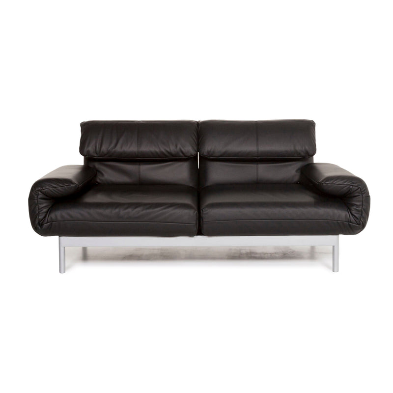 Rolf Benz Plura Leder Sofa Schwarz Dreisitzer Schlaffunktion Funktion Relaxfunktion Couch 
