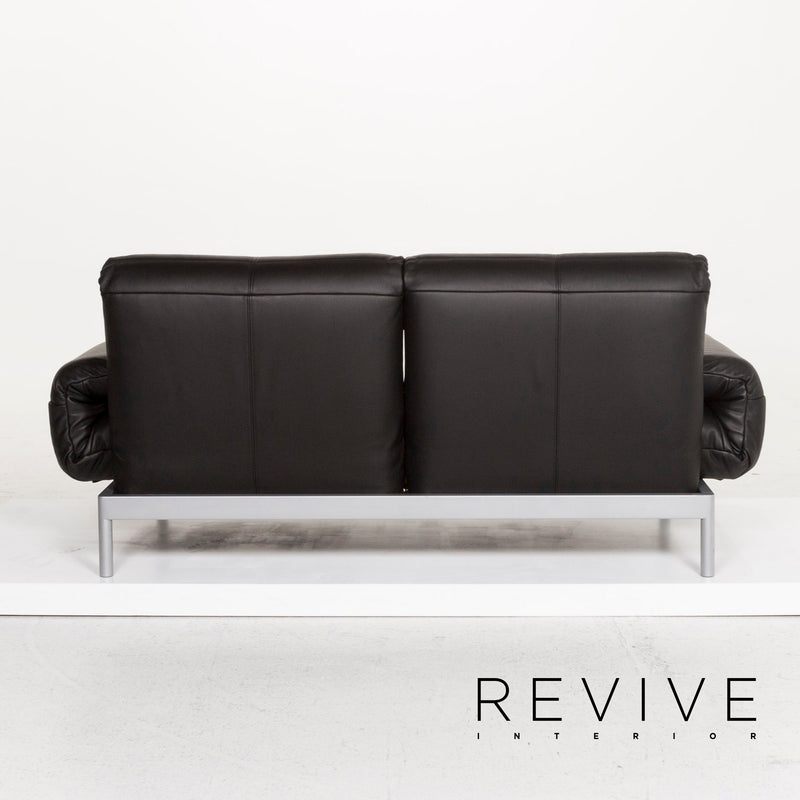 Rolf Benz Plura Leder Sofa Schwarz Dreisitzer Schlaffunktion Funktion Relaxfunktion Couch 
