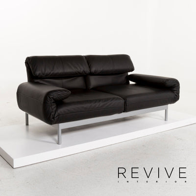 Rolf Benz Plura Leder Sofa Schwarz Dreisitzer Schlaffunktion Funktion Relaxfunktion Couch #13082