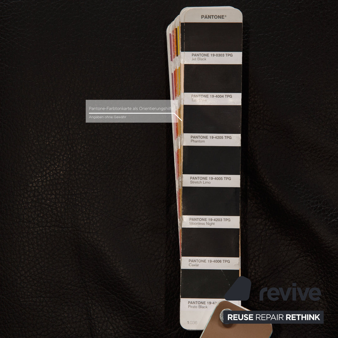 Rolf Benz Plura leather sofa black two-seater couch function