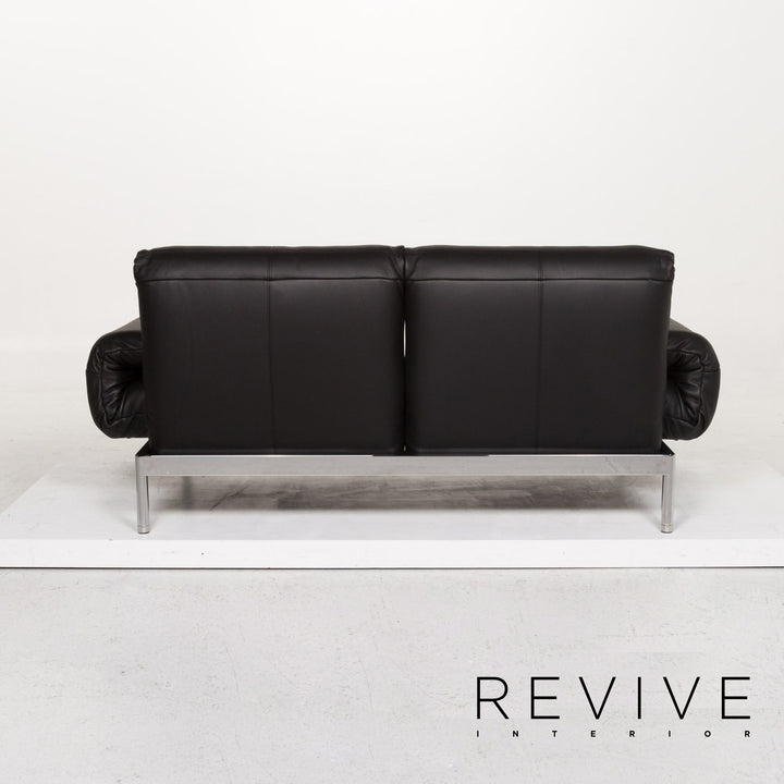 Rolf Benz Plura Leder Sofa Schwarz Zweisitzer Funktion Relaxfunktion Couch #13401