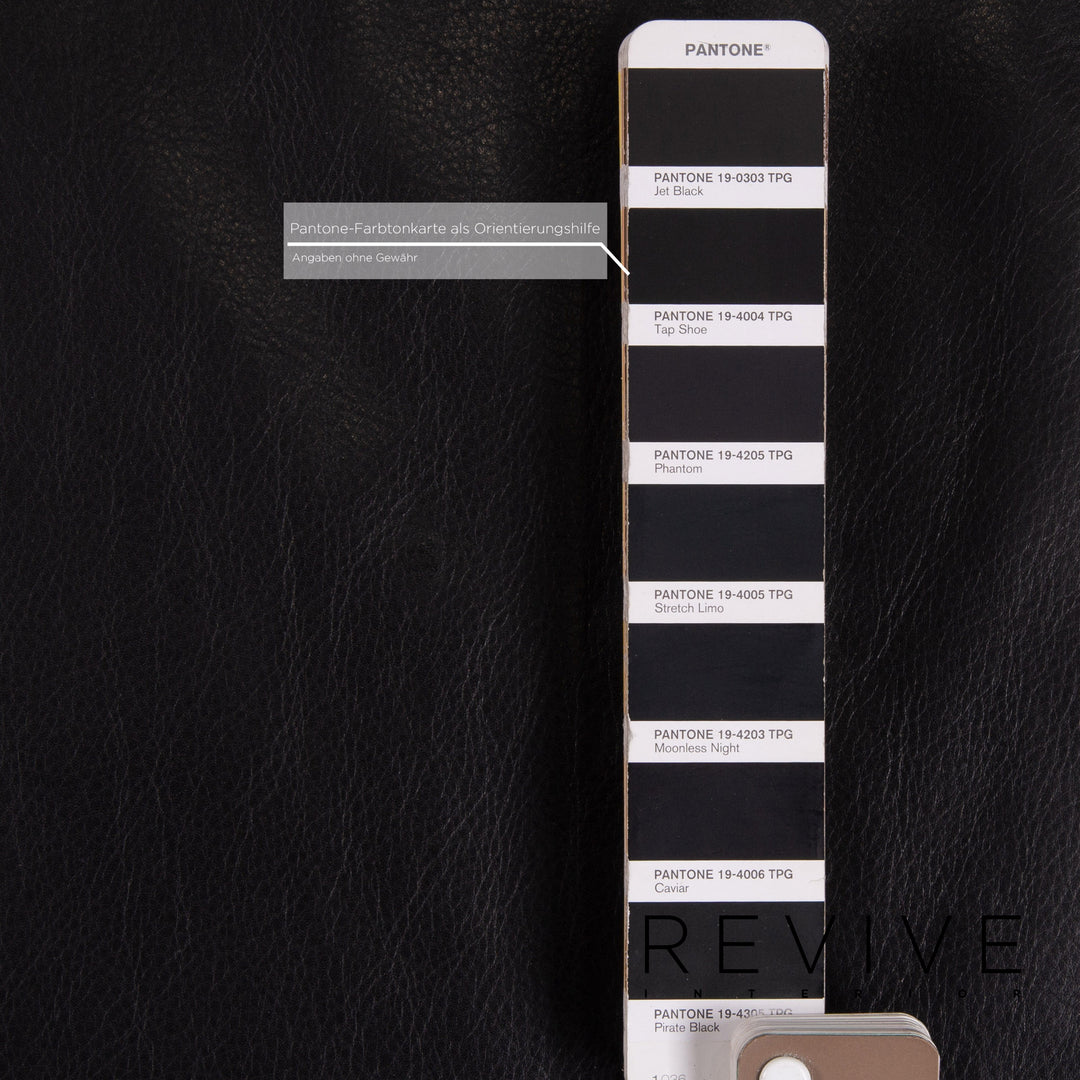 Rolf Benz Plura leather sofa black two-seater function relax function couch #14491