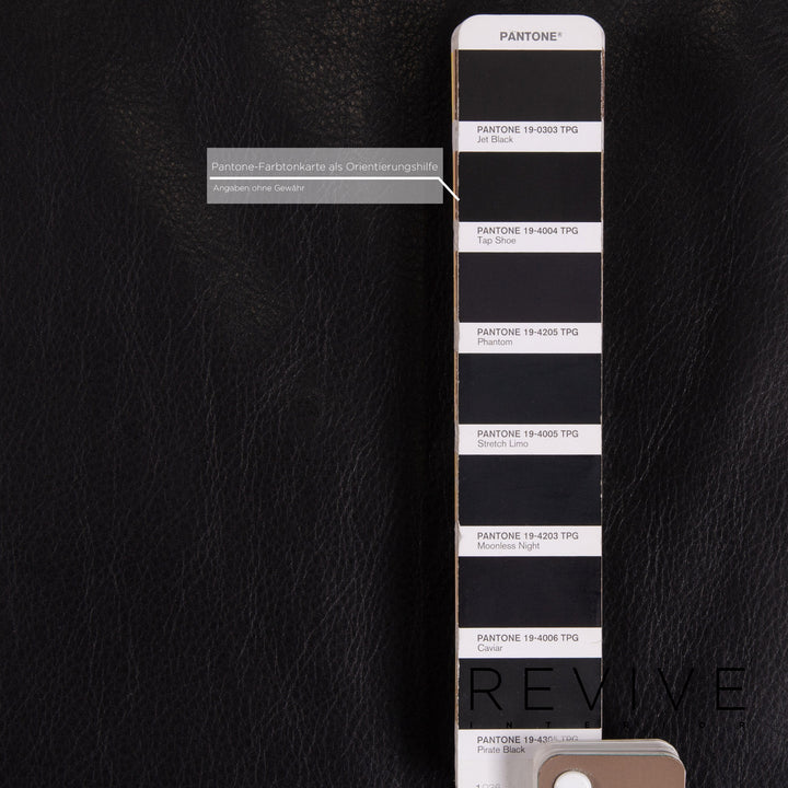 Rolf Benz Plura leather sofa black two-seater function relax function couch #14491