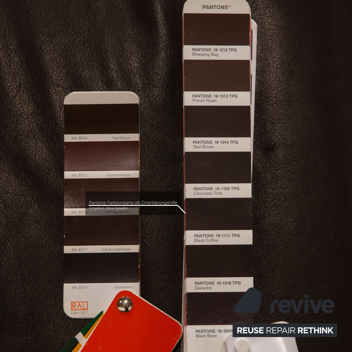 Rolf Benz Plura leather two-seater brown dark brown sofa couch function relax function