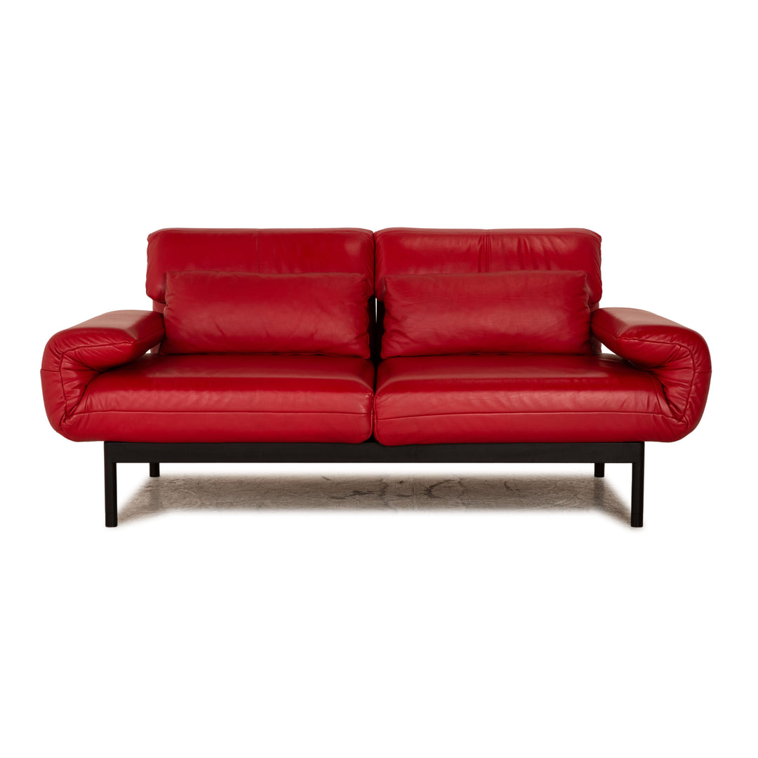 Rolf Benz Plura Leder Zweisitzer Rot Couch Sofa Relax Funktion