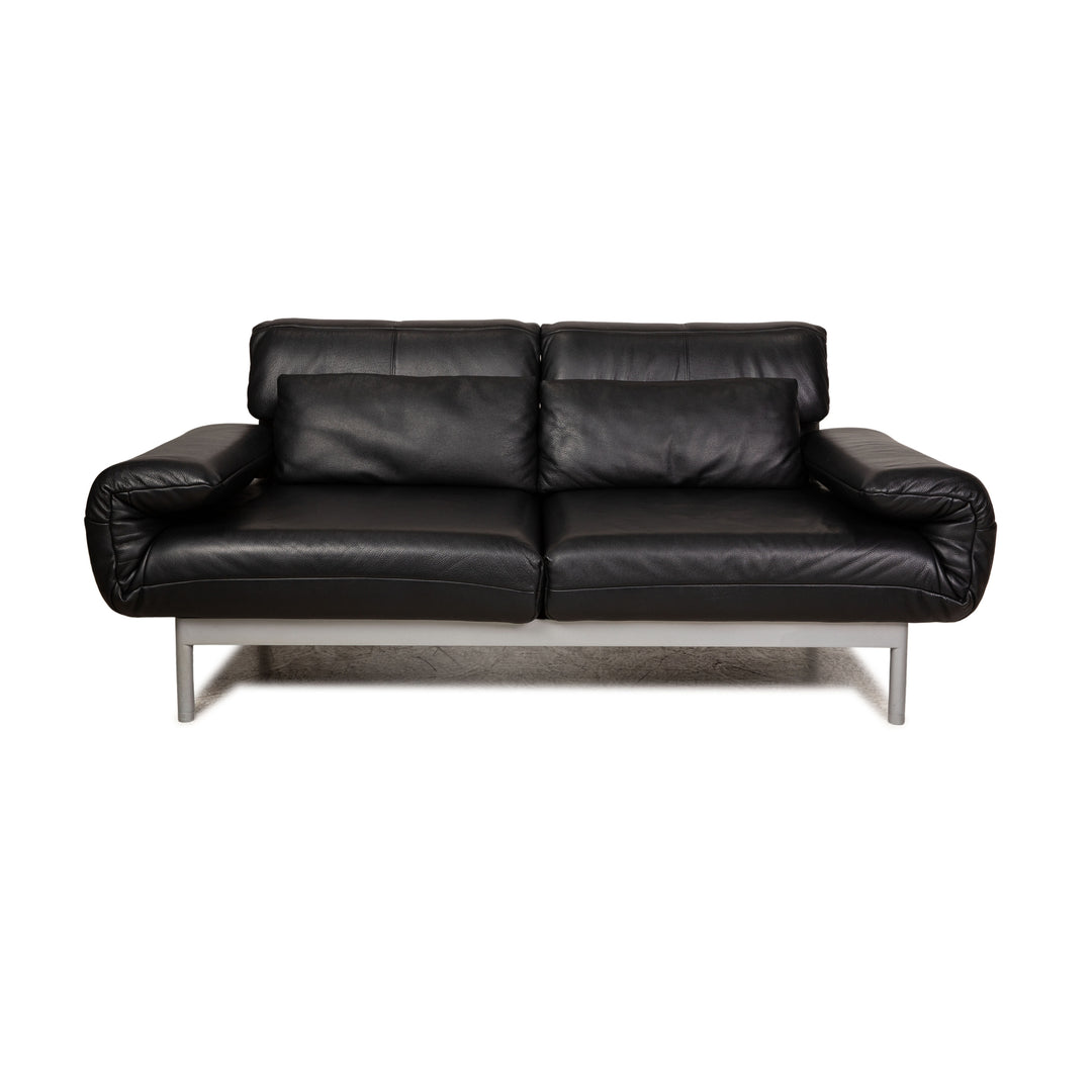 Rolf Benz Plura Leder Zweisitzer Schwarz Sofa Couch manuelle Funktion