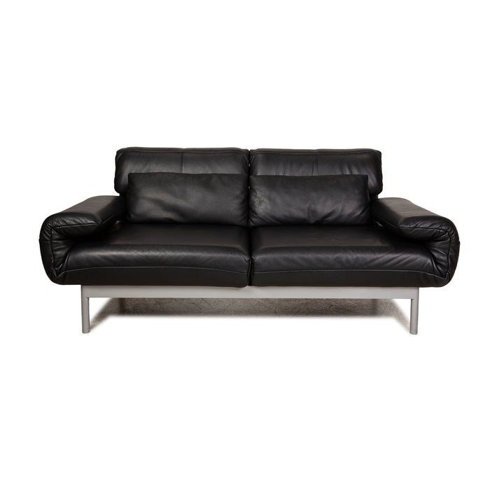 Rolf Benz Plura Leder Zweisitzer Schwarz Sofa Couch manuelle Funktion