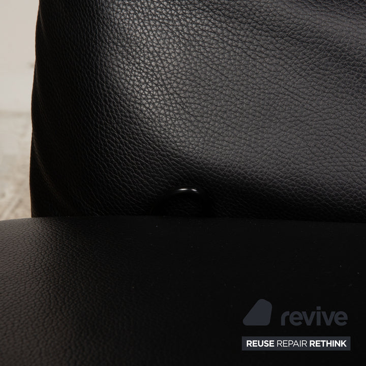 Rolf Benz Plura Leder Zweisitzer Schwarz Sofa Couch manuelle Funktion