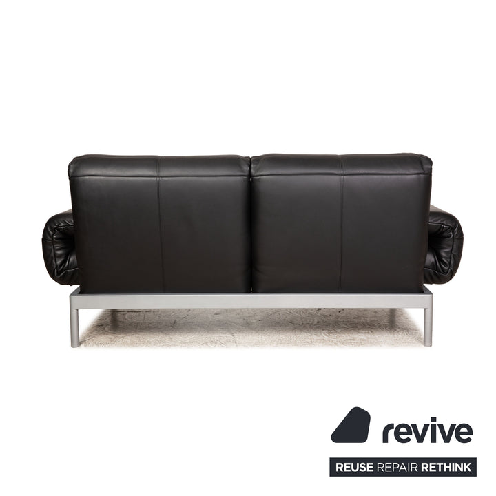 Rolf Benz Plura Leder Zweisitzer Schwarz Sofa Couch manuelle Funktion