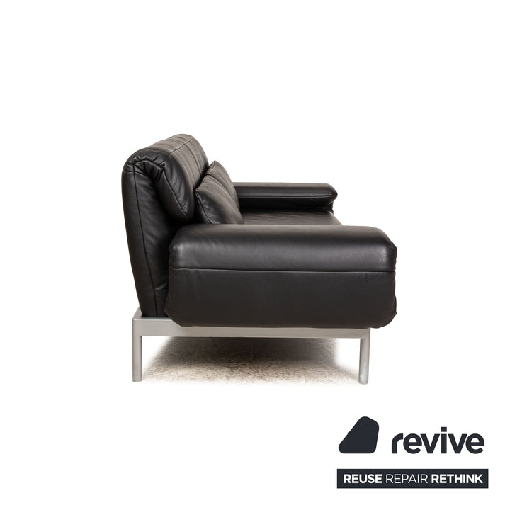Rolf Benz Plura Leder Zweisitzer Schwarz Sofa Couch manuelle Funktion