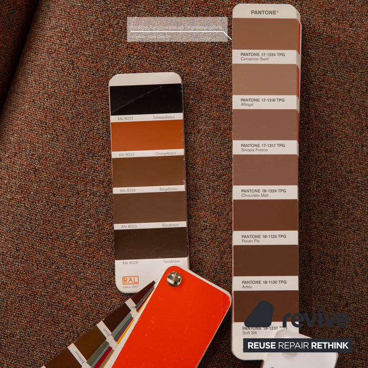 Rolf Benz Plura fabric corner sofa brown sofa couch function recamier on the right