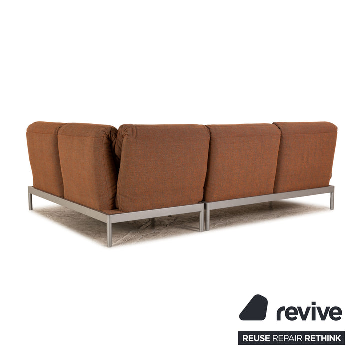 Rolf Benz Plura fabric corner sofa brown sofa couch function recamier on the right