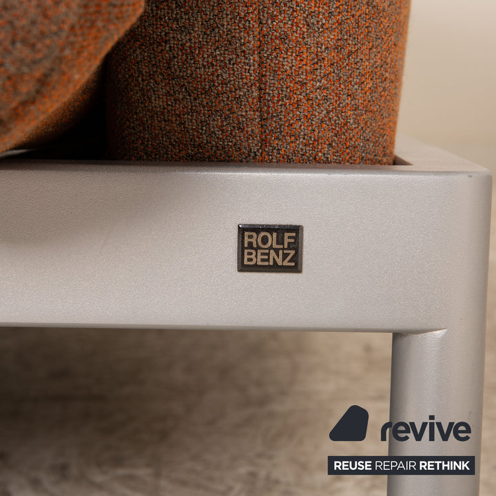 Rolf Benz Plura fabric corner sofa brown sofa couch function recamier on the right