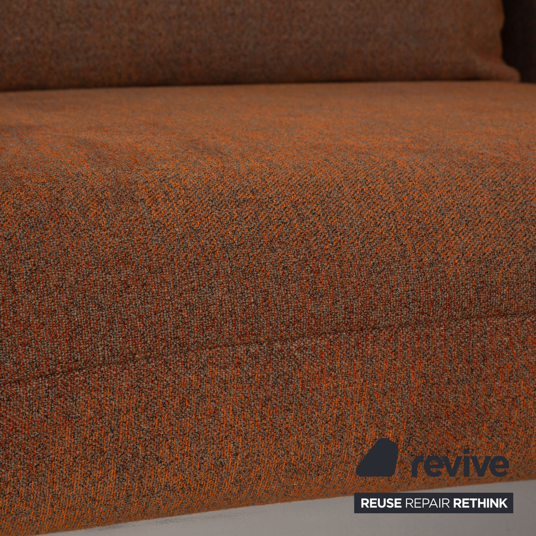 Rolf Benz Plura fabric corner sofa brown sofa couch function recamier on the right