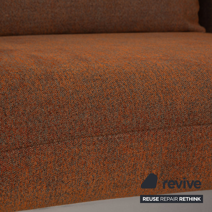 Rolf Benz Plura fabric corner sofa brown sofa couch function recamier on the right