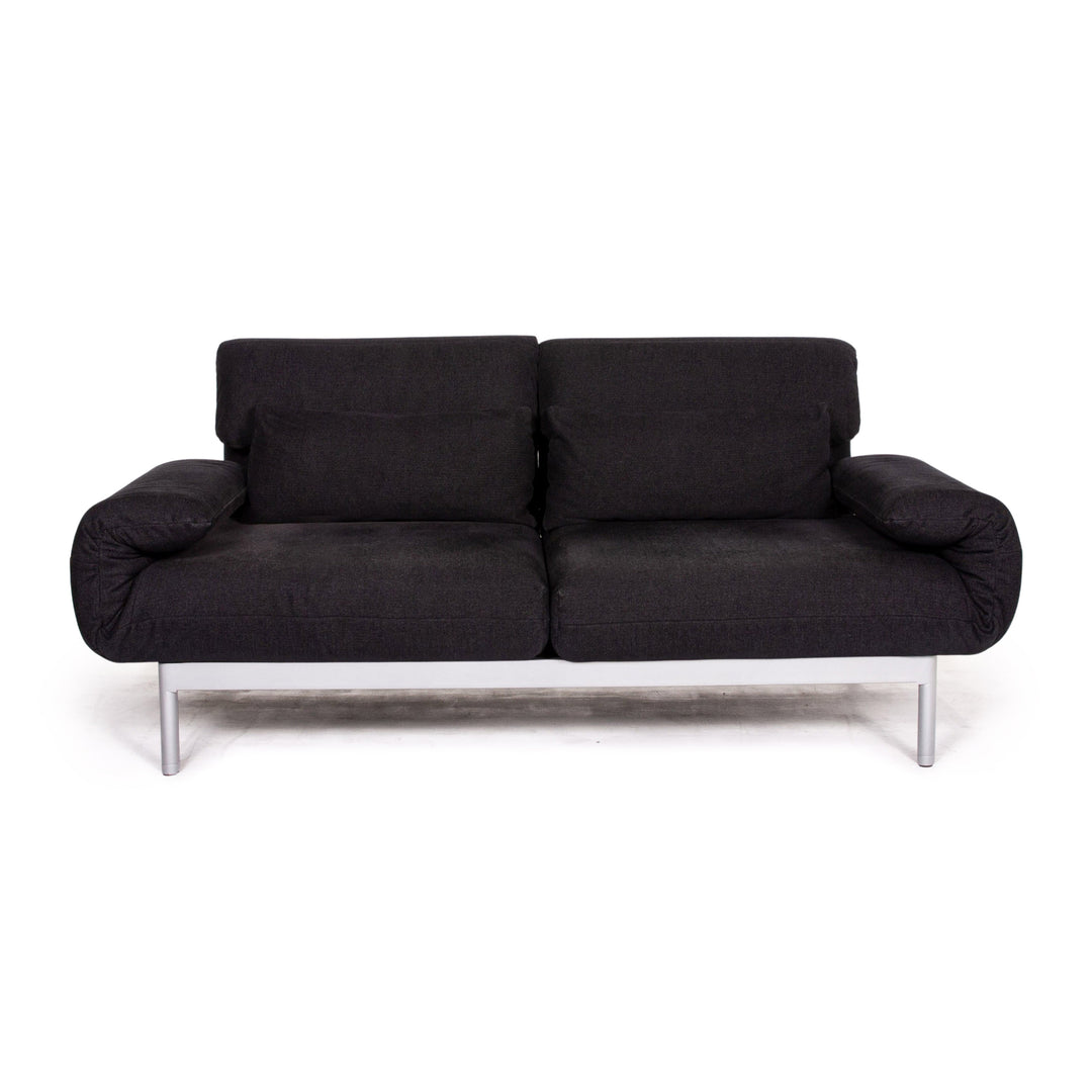Rolf Benz Plura fabric sofa anthracite two-seater function relax function couch #14669
