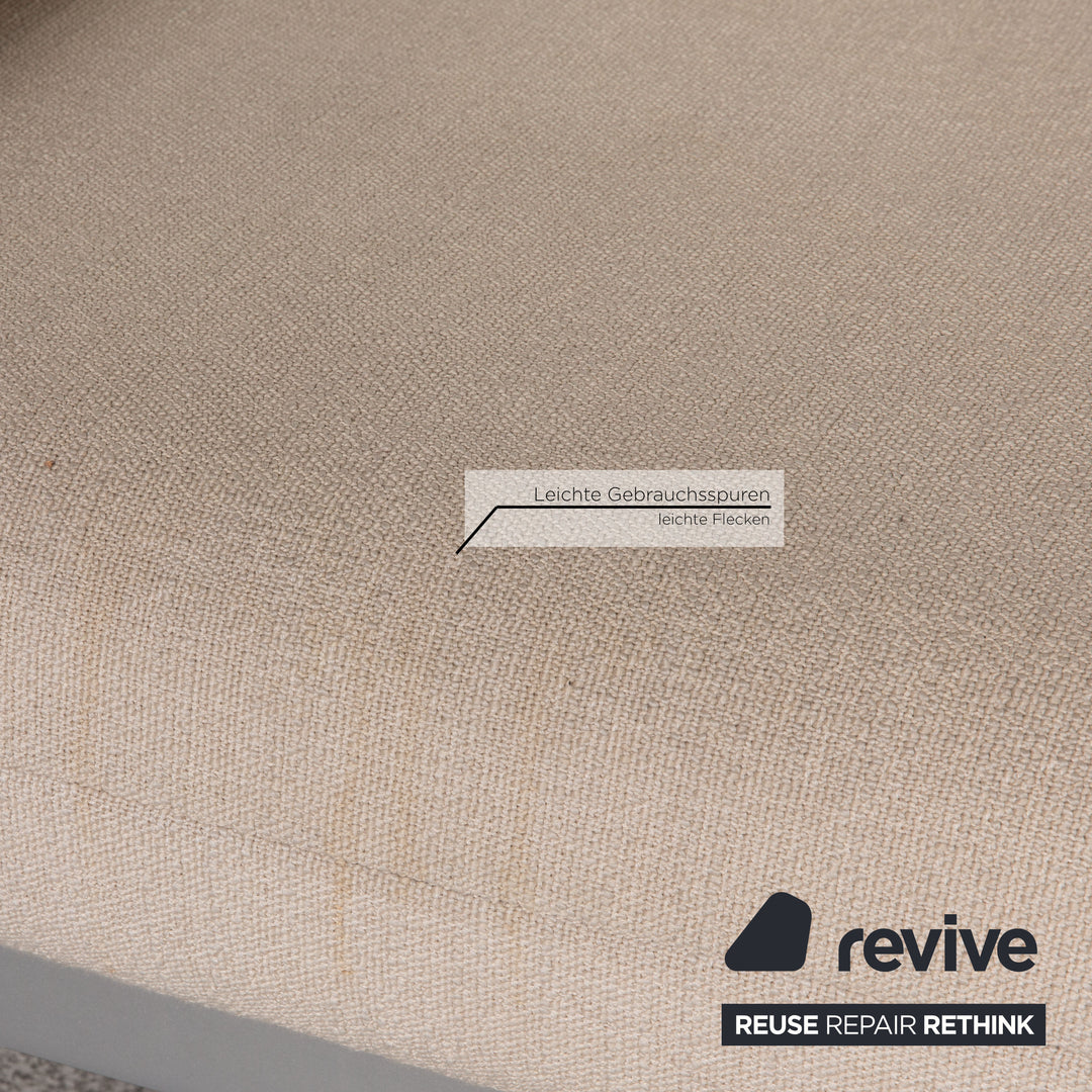 Rolf Benz Plura fabric sofa beige three-seater couch function