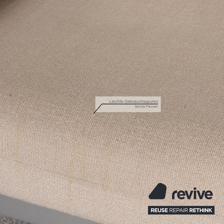 Rolf Benz Plura fabric sofa beige three-seater couch function