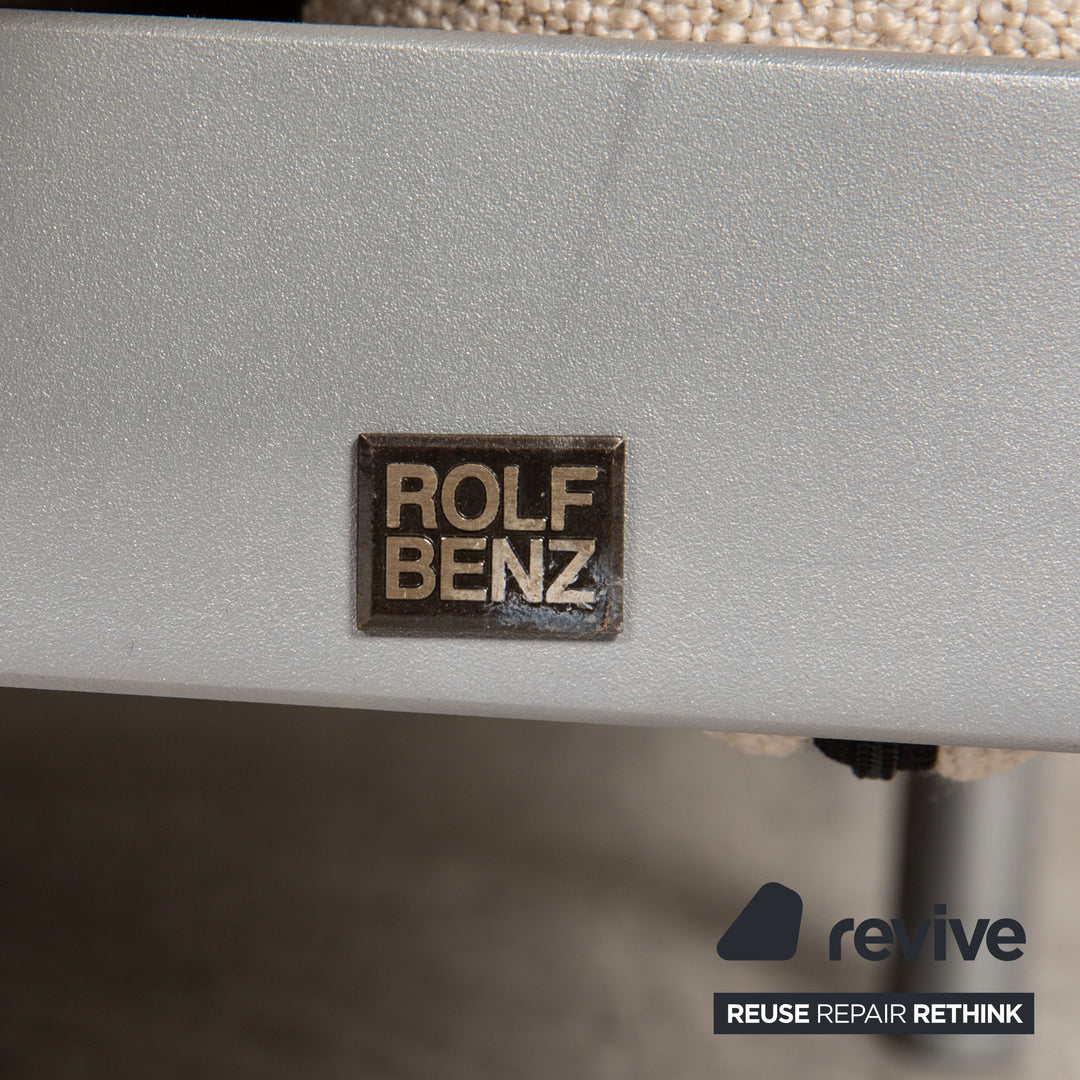 Rolf Benz Plura fabric sofa beige three-seater couch function