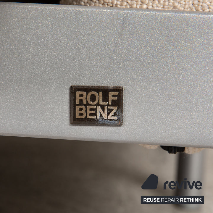 Rolf Benz Plura fabric sofa beige three-seater couch function