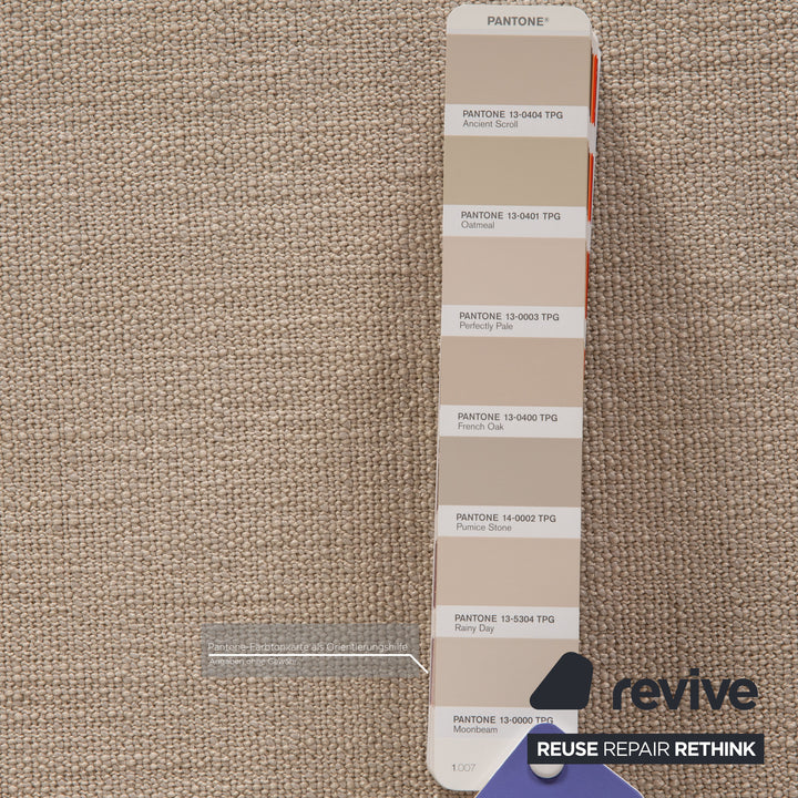 Rolf Benz Plura fabric sofa beige three-seater couch function