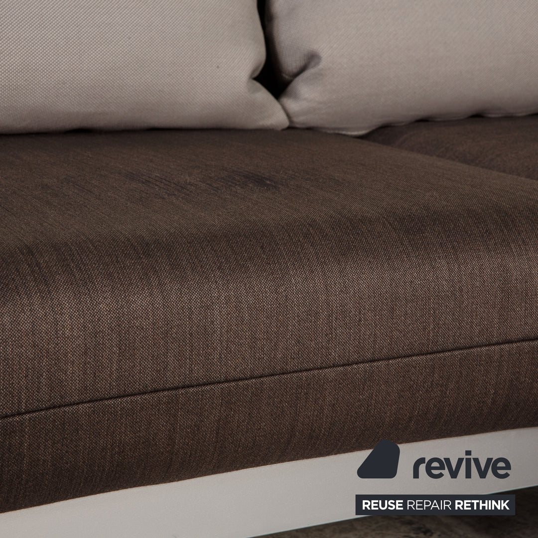 Rolf Benz Plura Stoff Sofa Grau Ecksofa Couch Funktion Relaxfunktion
