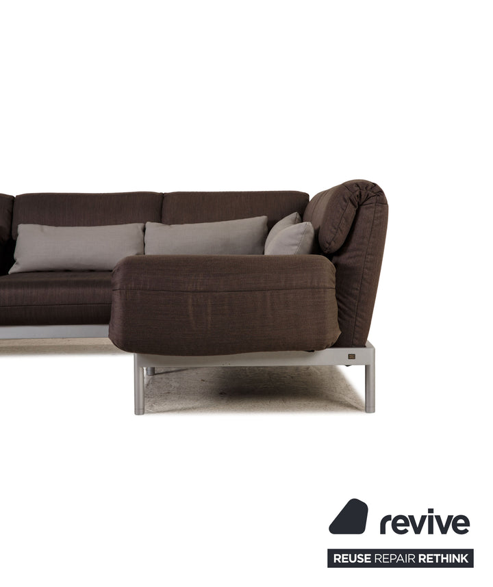 Rolf Benz Plura Stoff Sofa Grau Ecksofa Couch Funktion Relaxfunktion