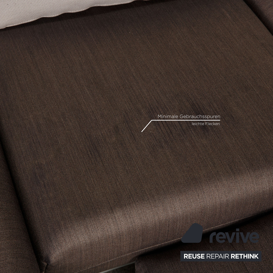 Rolf Benz Plura Stoff Sofa Grau Ecksofa Couch Funktion Relaxfunktion