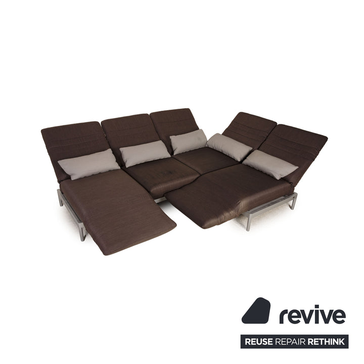 Rolf Benz Plura Stoff Sofa Grau Ecksofa Couch Funktion Relaxfunktion
