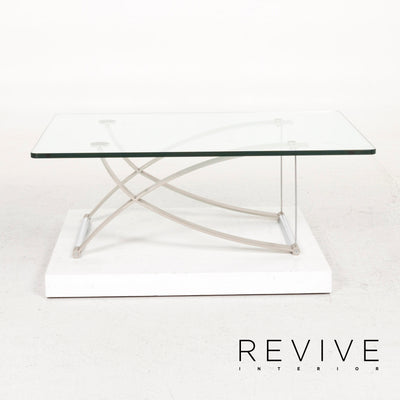 Rolf Benz Rolf Benz RB 1150 Glas Couchtisch Silber Tisch #12707