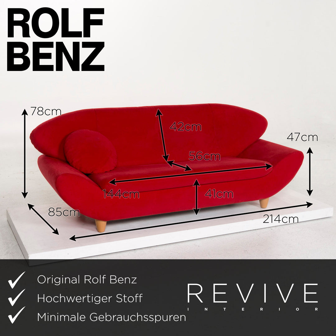 Rolf Benz fabric three-seater couch #12590
