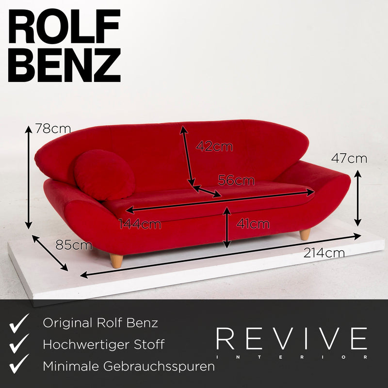 Rolf Benz Stoff Dreisitzer Couch 