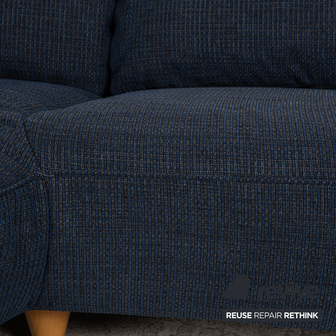 Rolf Benz Stoff Ecksofa Couch Sofa Blau Neubezug Recamiere links