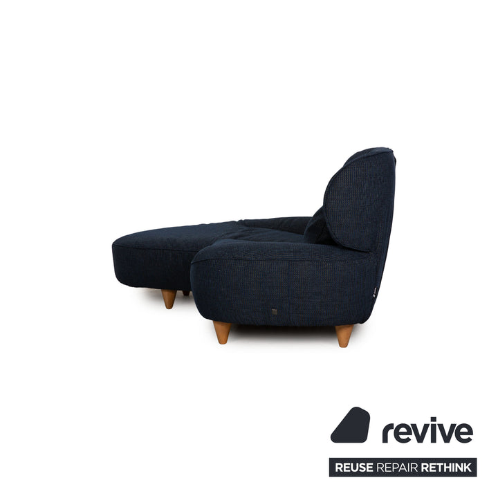 Rolf Benz Stoff Ecksofa Couch Sofa Blau Neubezug Recamiere links
