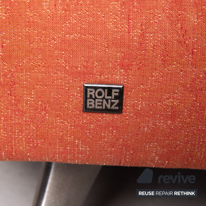 Rolf Benz Fabric Corner Sofa Orange Patterned Sofa Couch #14502