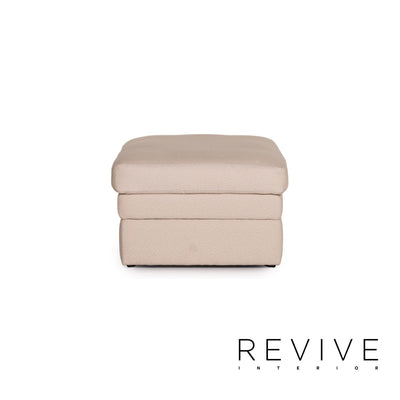 Rolf Benz Stoff Hocker Creme Ottoman