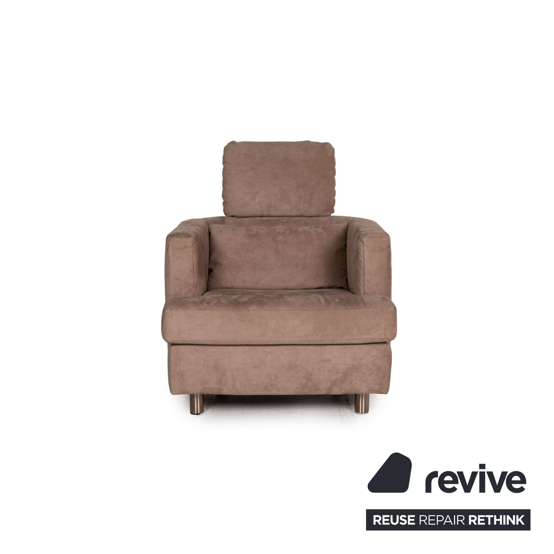 Rolf Benz fabric armchair brown