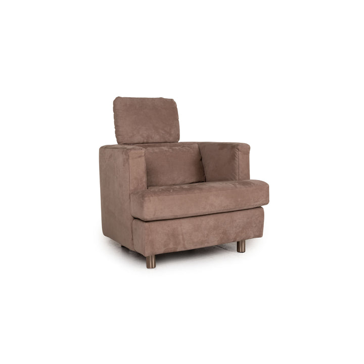 Rolf Benz fabric armchair brown