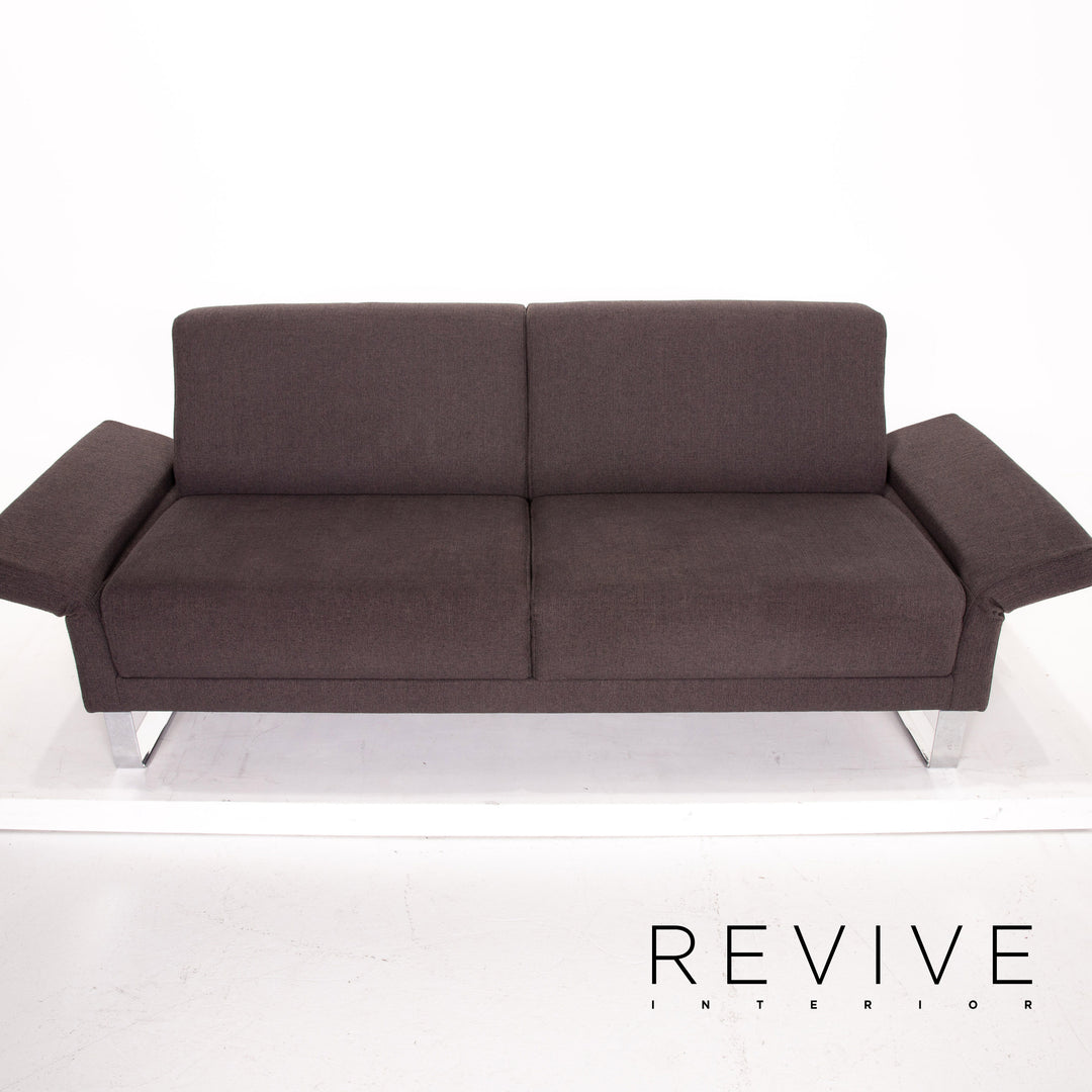 Rolf Benz Stoff Sofa Anthrazit Grau Zweisitzer Couch #13785