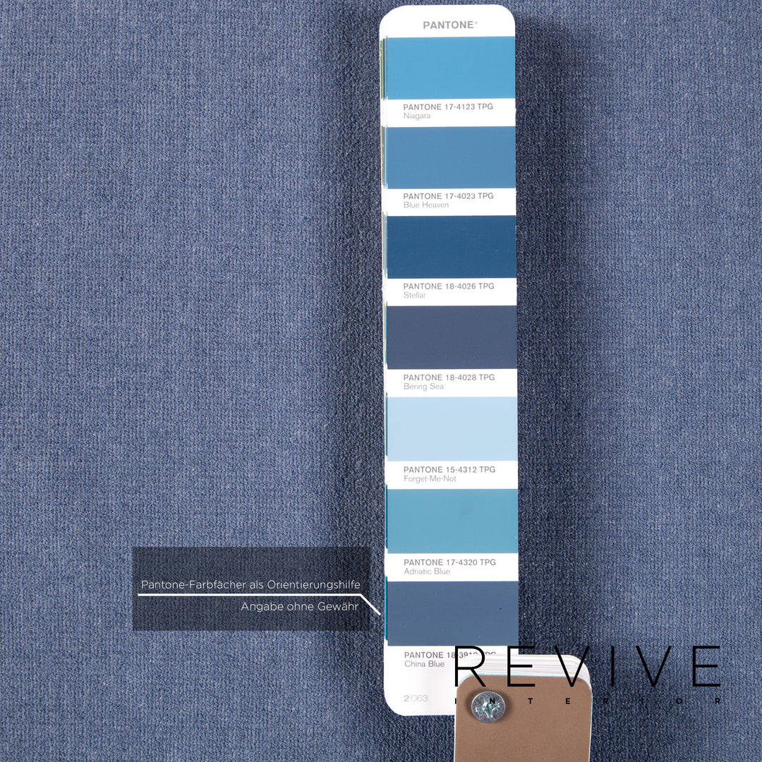 Rolf Benz fabric sofa blue two-seater couch #14560