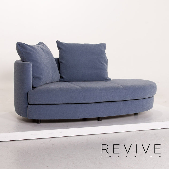 Rolf Benz fabric sofa blue two-seater couch #14560