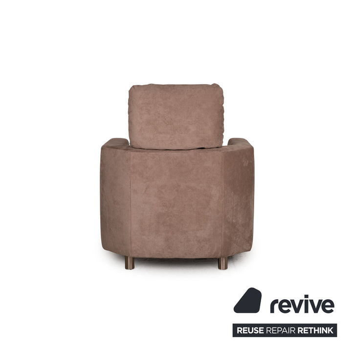 Rolf Benz Stoff Sofa Garnitur Braun Ecksofa Hocker Couch Funktion