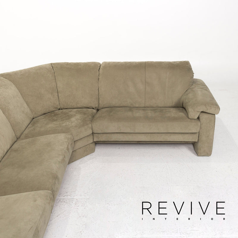 Rolf Benz Stoff Sofa Garnitur Grün 1x Ecksofa 2x Sessel 