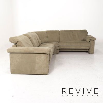 Rolf Benz Stoff Sofa Garnitur Grün 1x Ecksofa 2x Sessel #13045