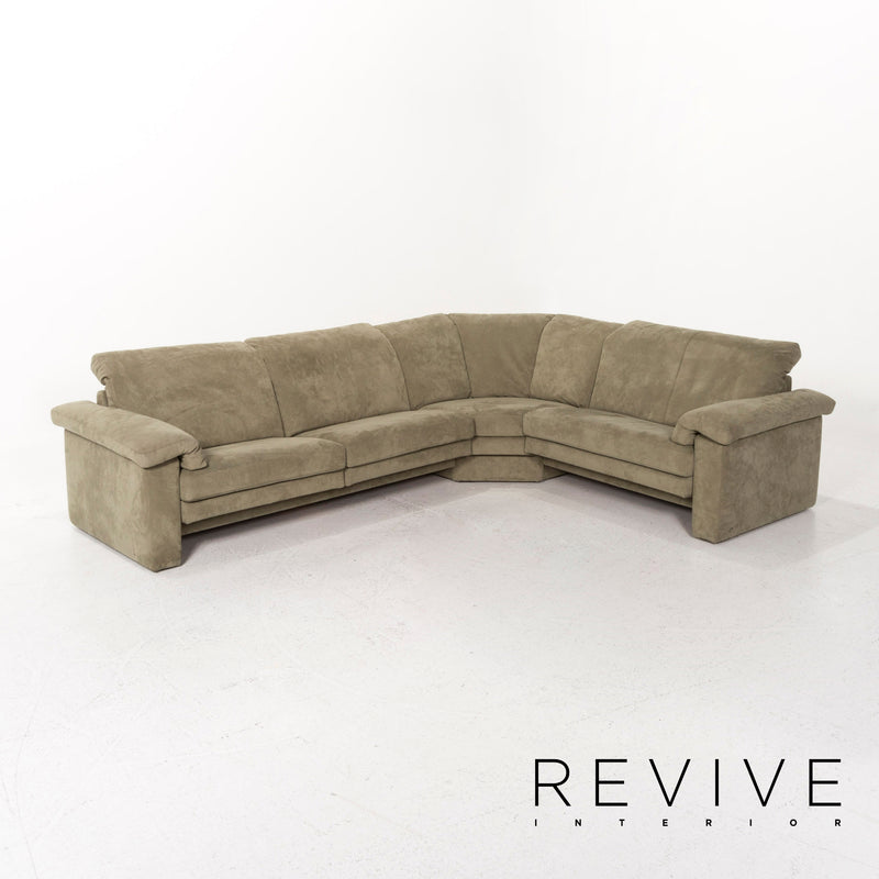 Rolf Benz Stoff Sofa Garnitur Grün 1x Ecksofa 2x Sessel 