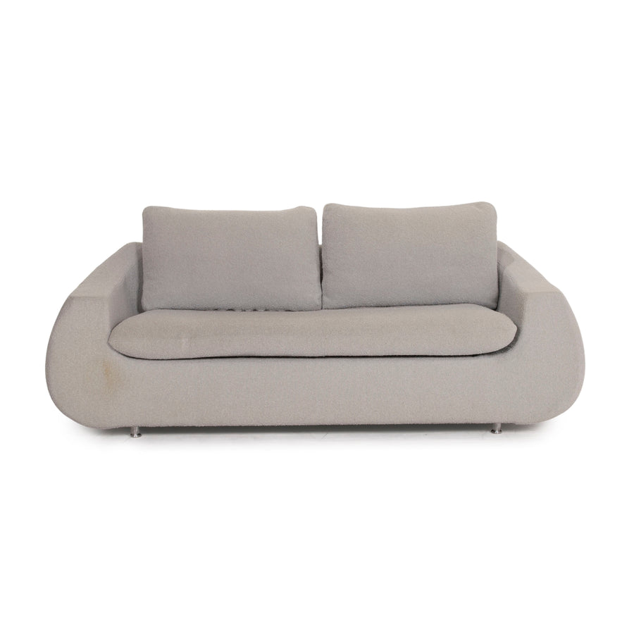 Rolf Benz fabric sofa gray two-seater couch