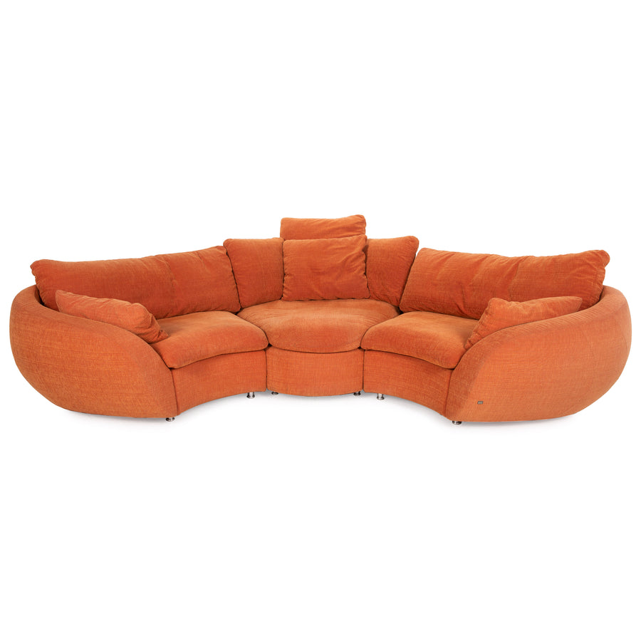 Rolf Benz Stoff Sofa Orange Ecksofa Couch