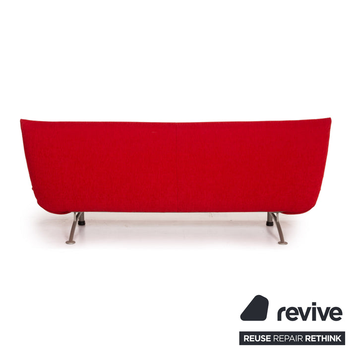 Rolf Benz Stoff Sofa Rot Dreisitzer Couch