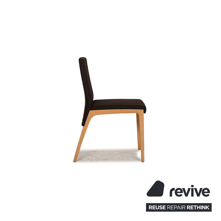 Rolf Benz STU-675 fabric chair set grey