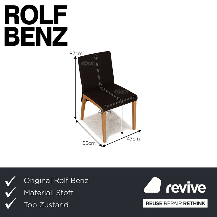 Rolf Benz STU-675 Fabric Chair Grey